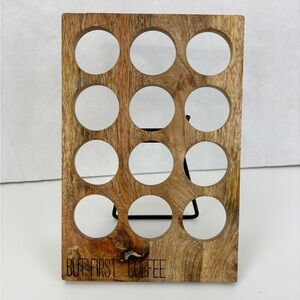 Rustic Brown Coffee Capsule Holder mud pie